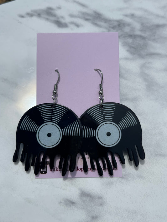 Melting Records Acrylic Earrings