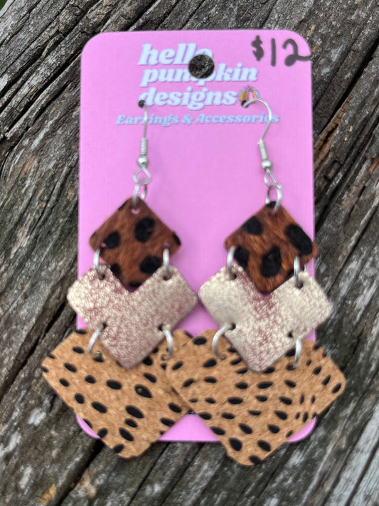 Wild N Out Faux Leather Earrings